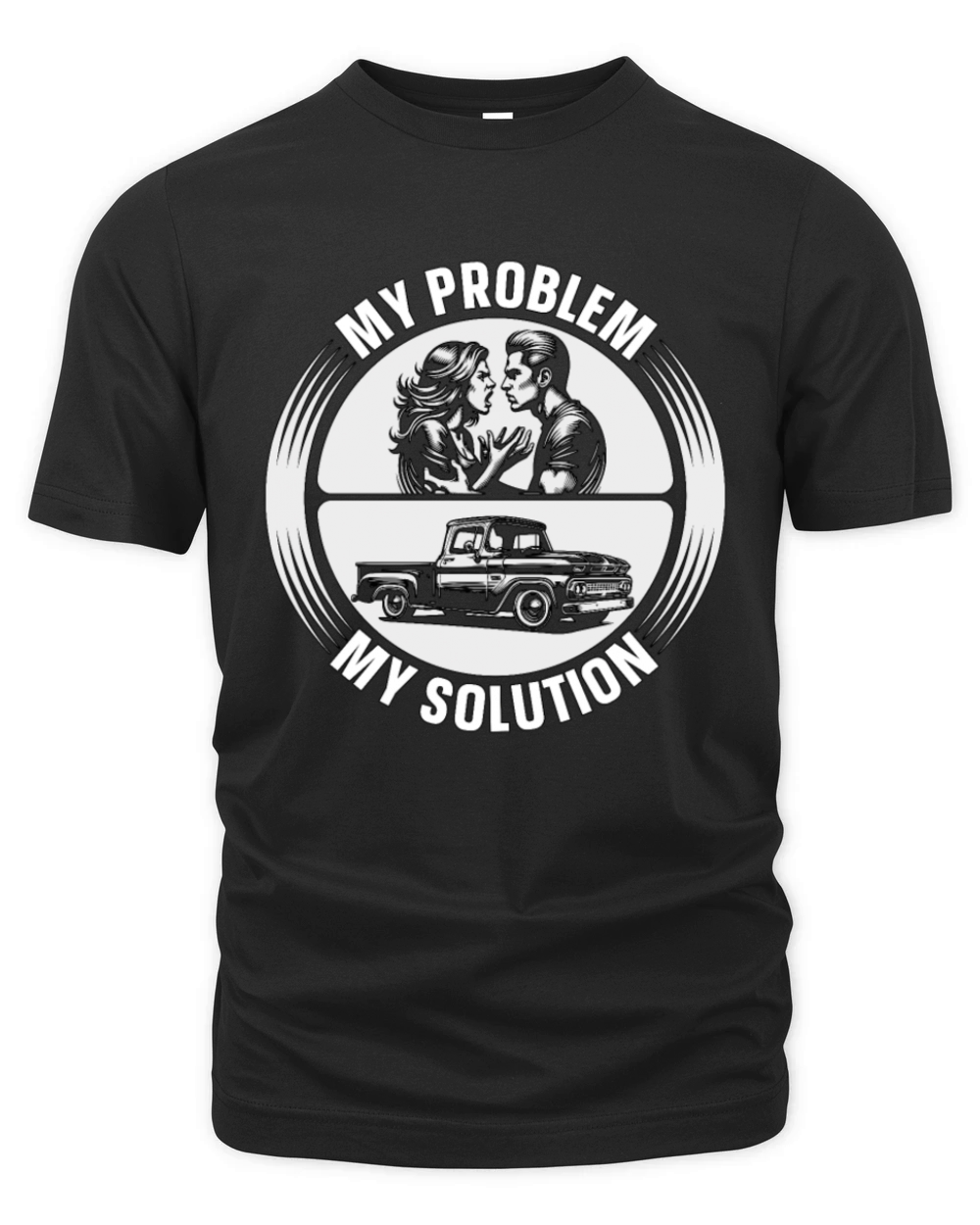 Pickup Truck My Problem My Solution Pictogram Dad Organic Unisex T-shirt