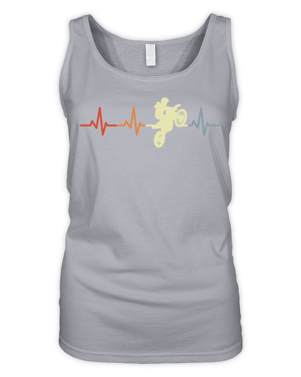 Motocross Rider Heart Rate Vintage Organic Women's Tank Top