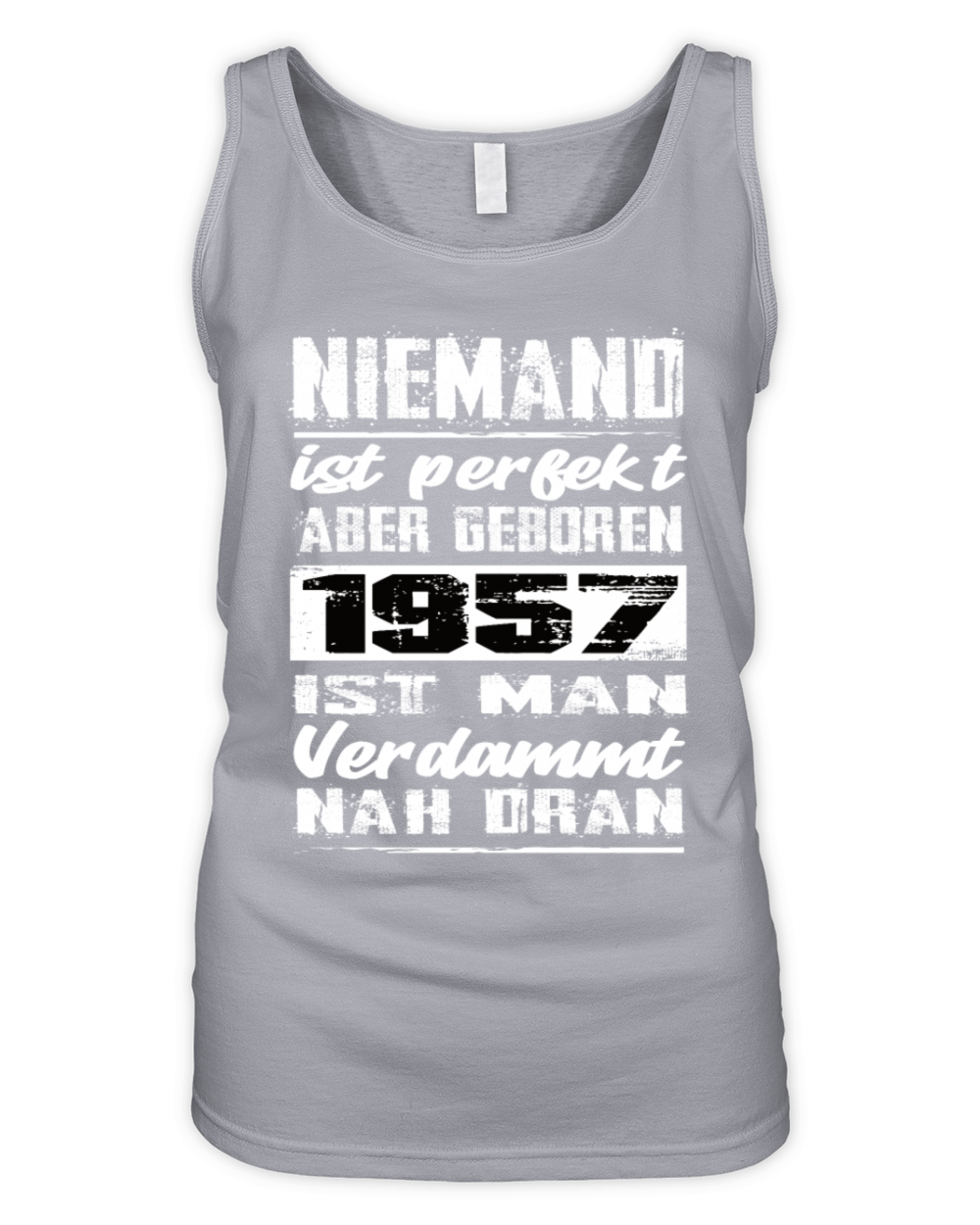 Nobody Is Perfect But Born 1957 Birthday Organic Women's Tank Top