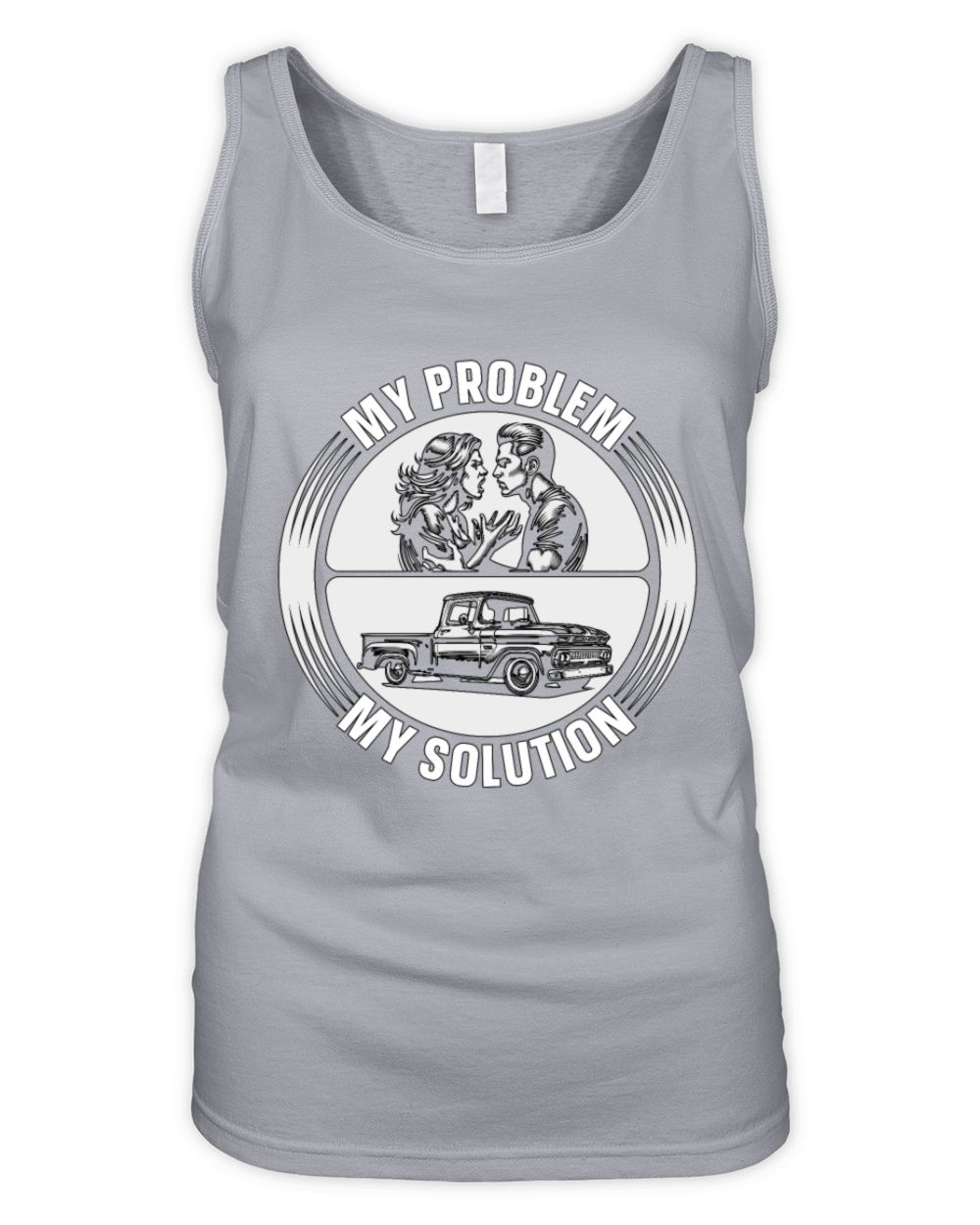 Pickup Truck My Problem My Solution Pictogram Dad Organic Women's Tank Top