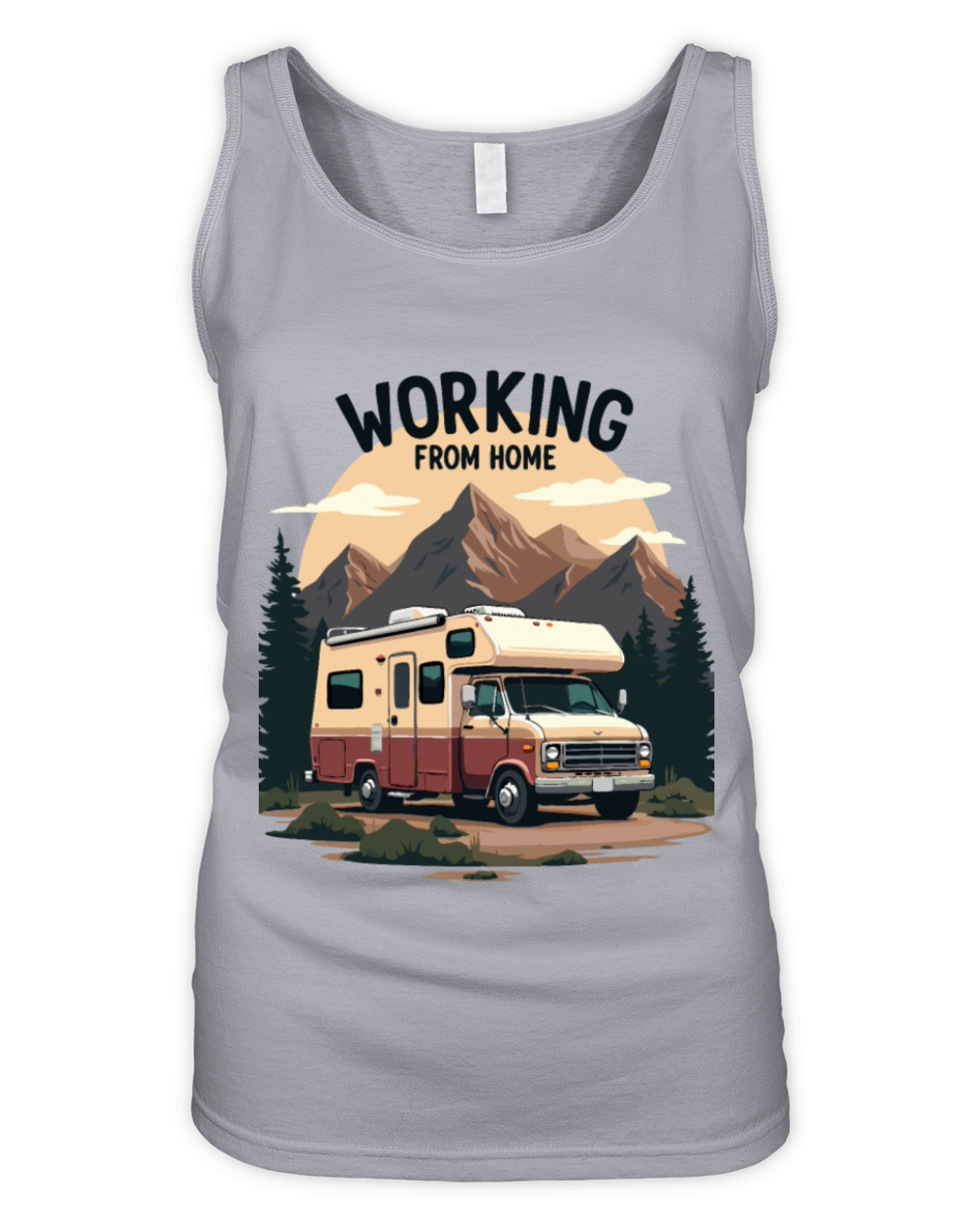 Working from Home RV Adventure Organic Women's Tank Top