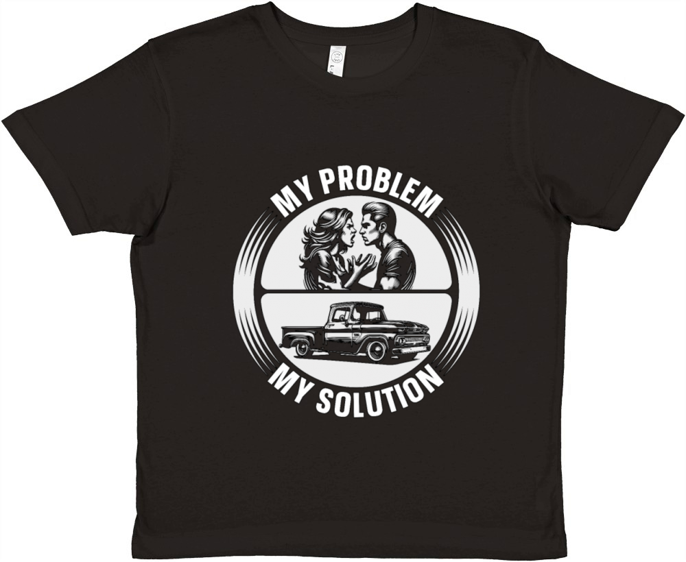 Pickup Truck My Problem My Solution Pictogram Dad Premium Kids Crewneck T-shirt