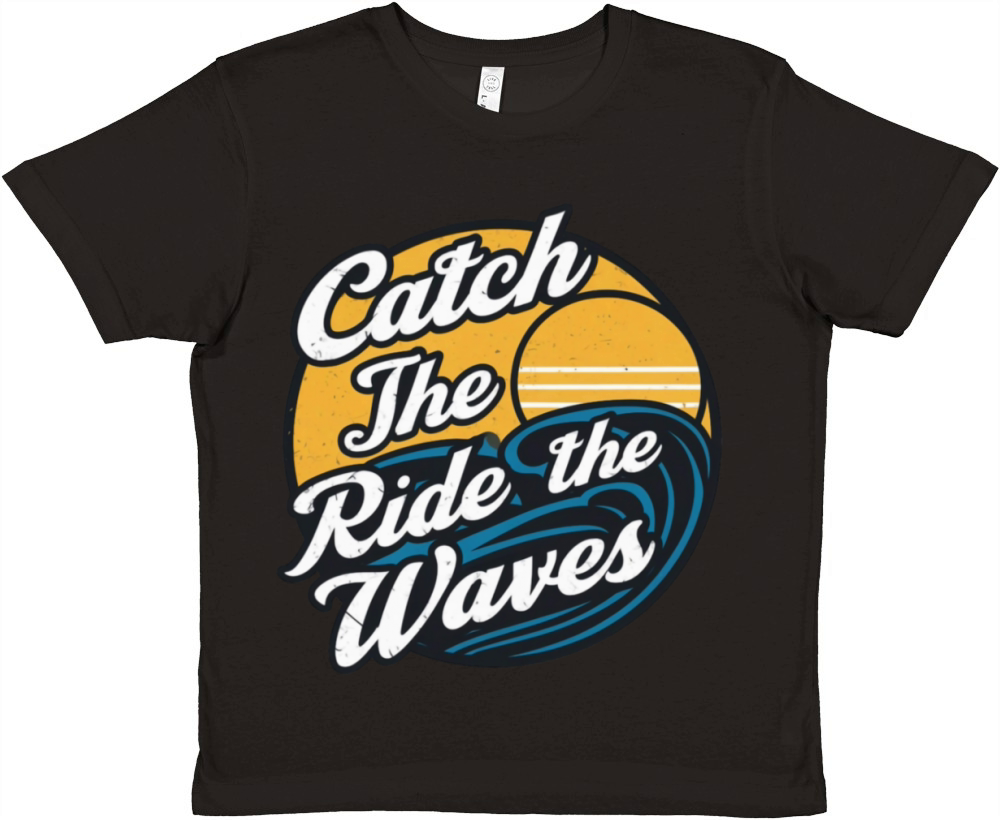 Retro vintage surfing Premium Kids Crewneck T-shirt