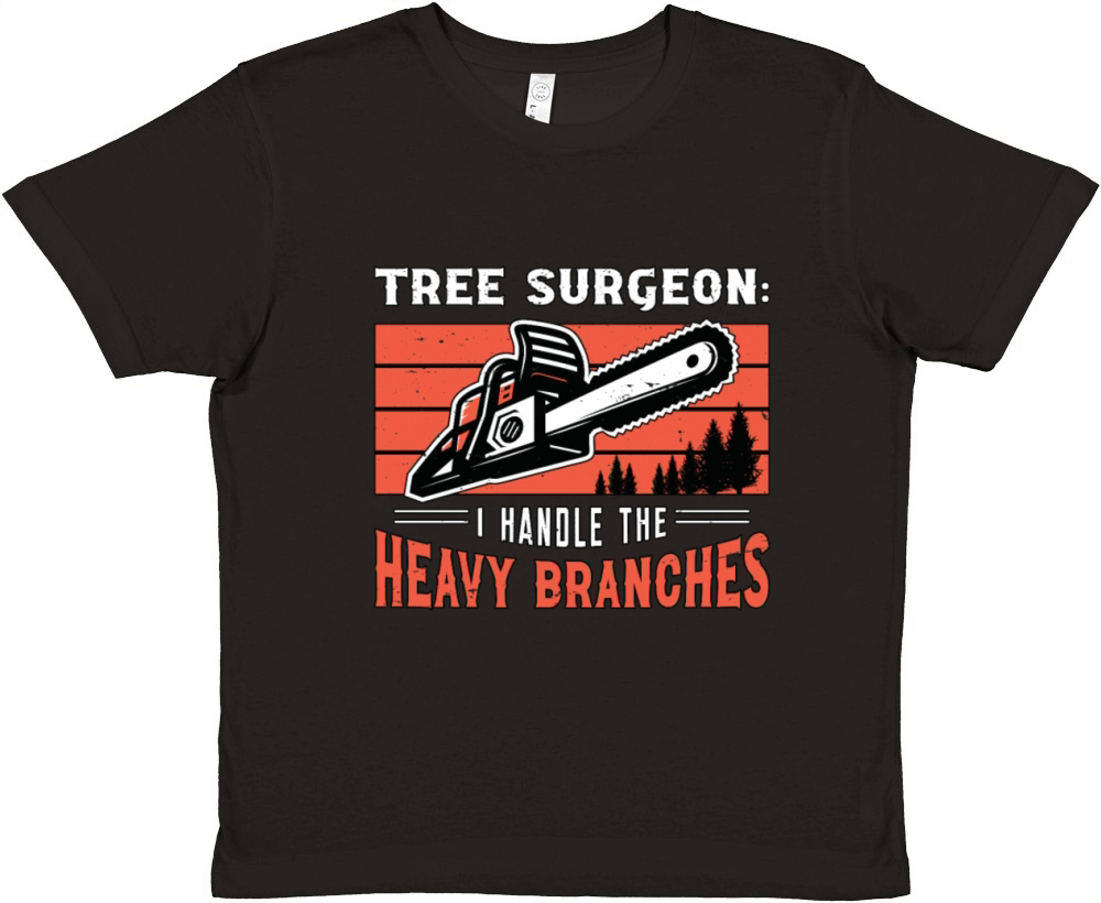 Tree Surgeon I Handle The Woodworking Arborist Premium Kids Crewneck T-shirt