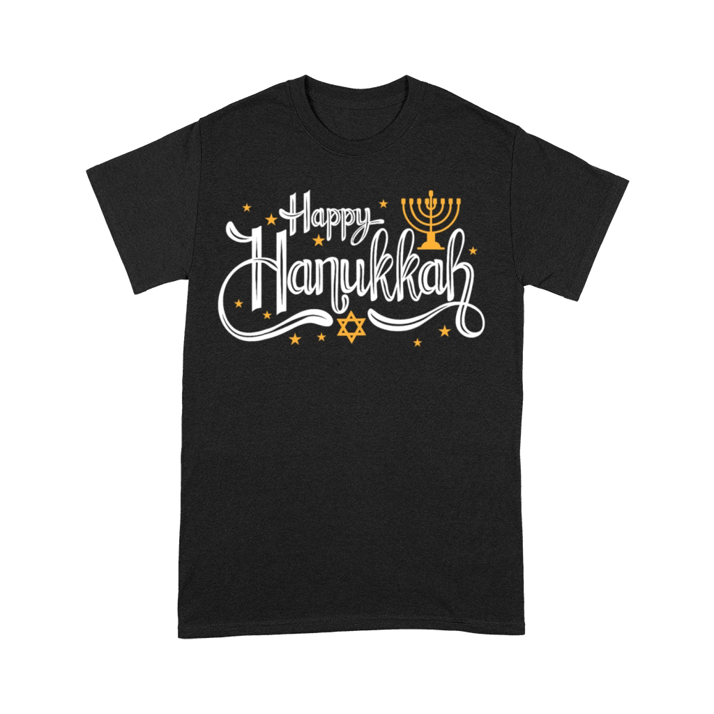 Happy Hanukkah Vintage Menorah Jewish Holiday Premium T-shirt