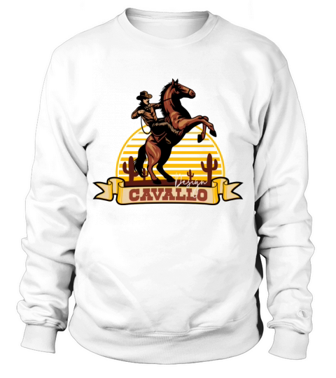Western Cowboy Riding Horse - Cavallo Wild West De Sweatshirt Unisex