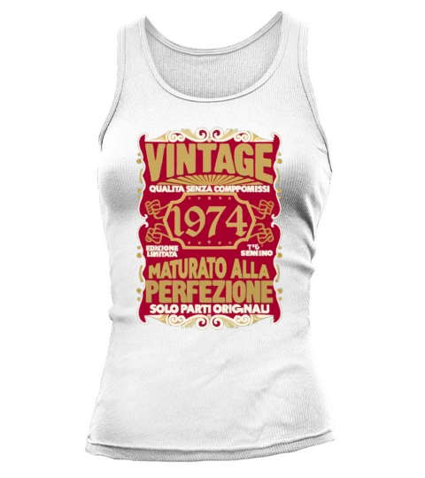 50 Compleanno 50 Uomo Anni Retro Vintage 1974 Reg Tank top Woman