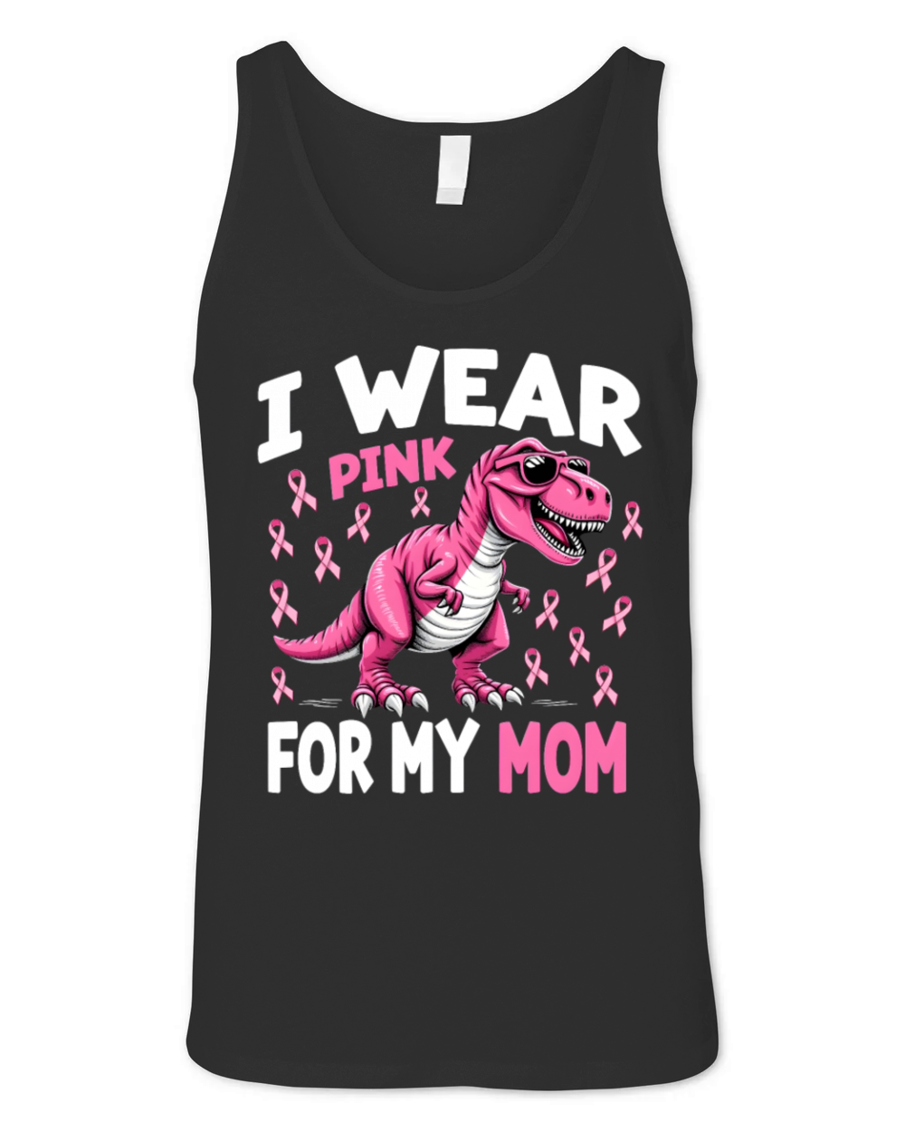 Breast Cancer Pink Awareness Design Unisex Jersey Tank