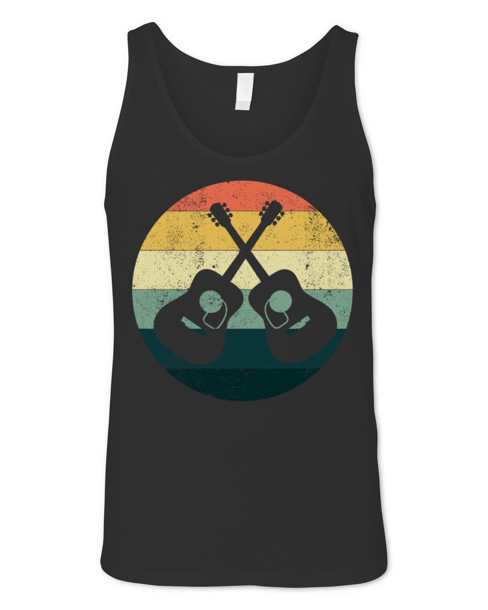 Retro Guitar Guitarist Guitar Player Gift Unisex Jersey Tank