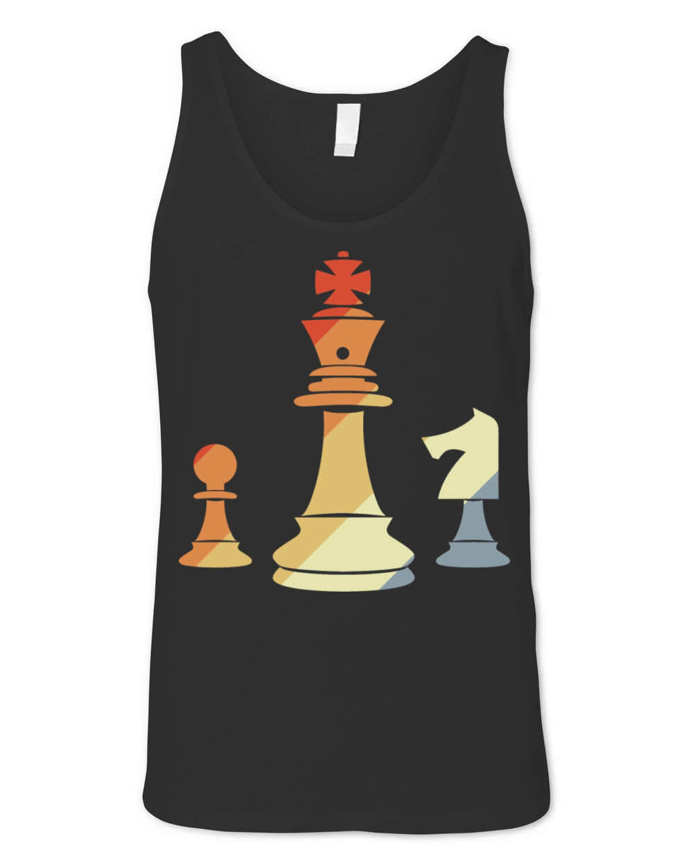Vintage Chess Pieces Unisex Jersey Tank