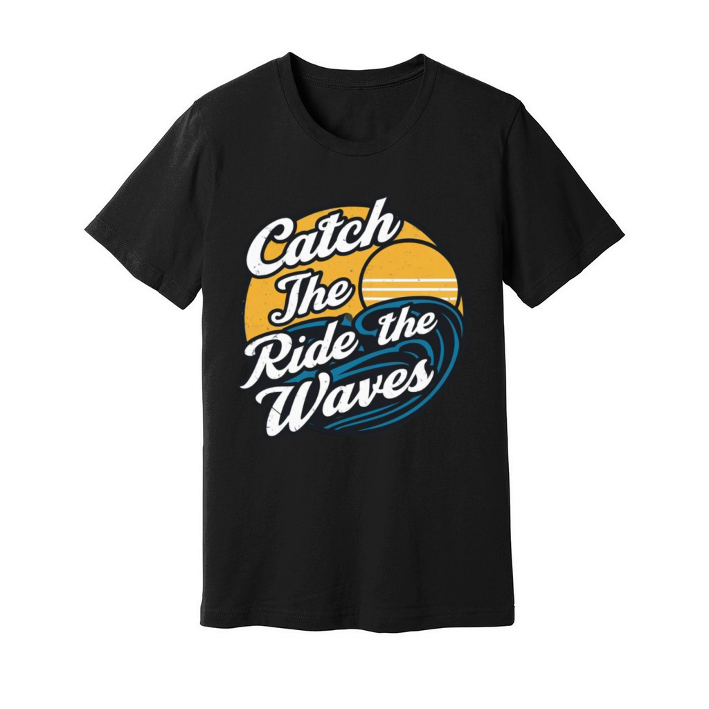 Retro vintage surfing Unisex Jersey Tee