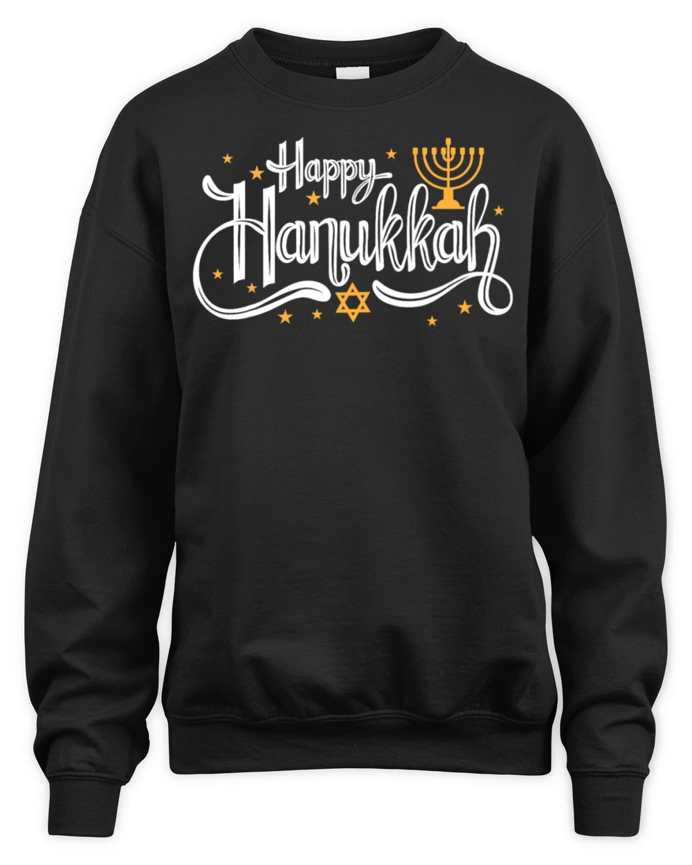Happy Hanukkah Vintage Menorah Jewish Holiday Unisex Premium Crewneck Sweatshirt