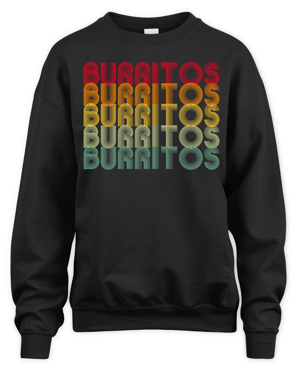 Retro Burrito Unisex Premium Crewneck Sweatshirt