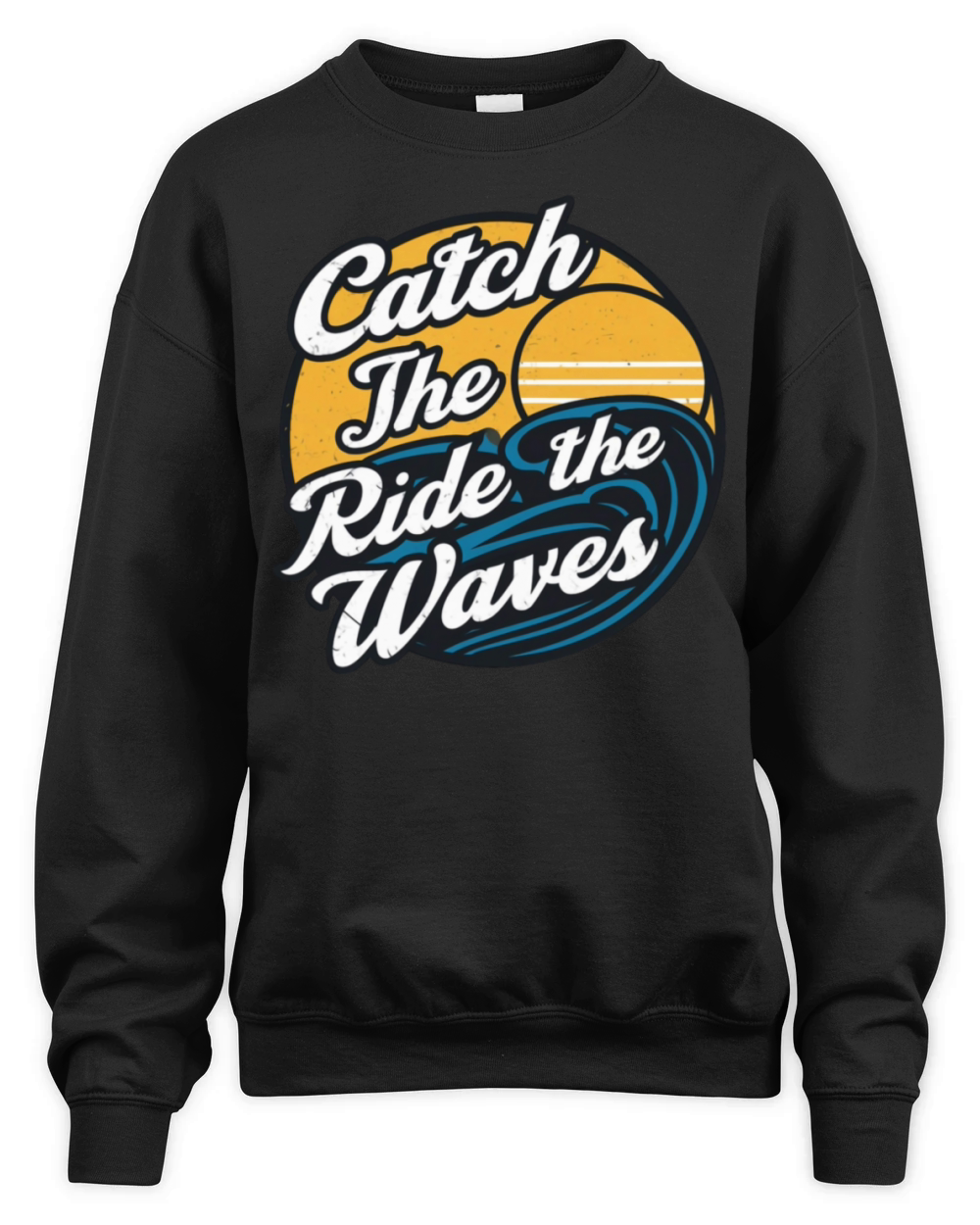 Retro vintage surfing Unisex Premium Crewneck Sweatshirt