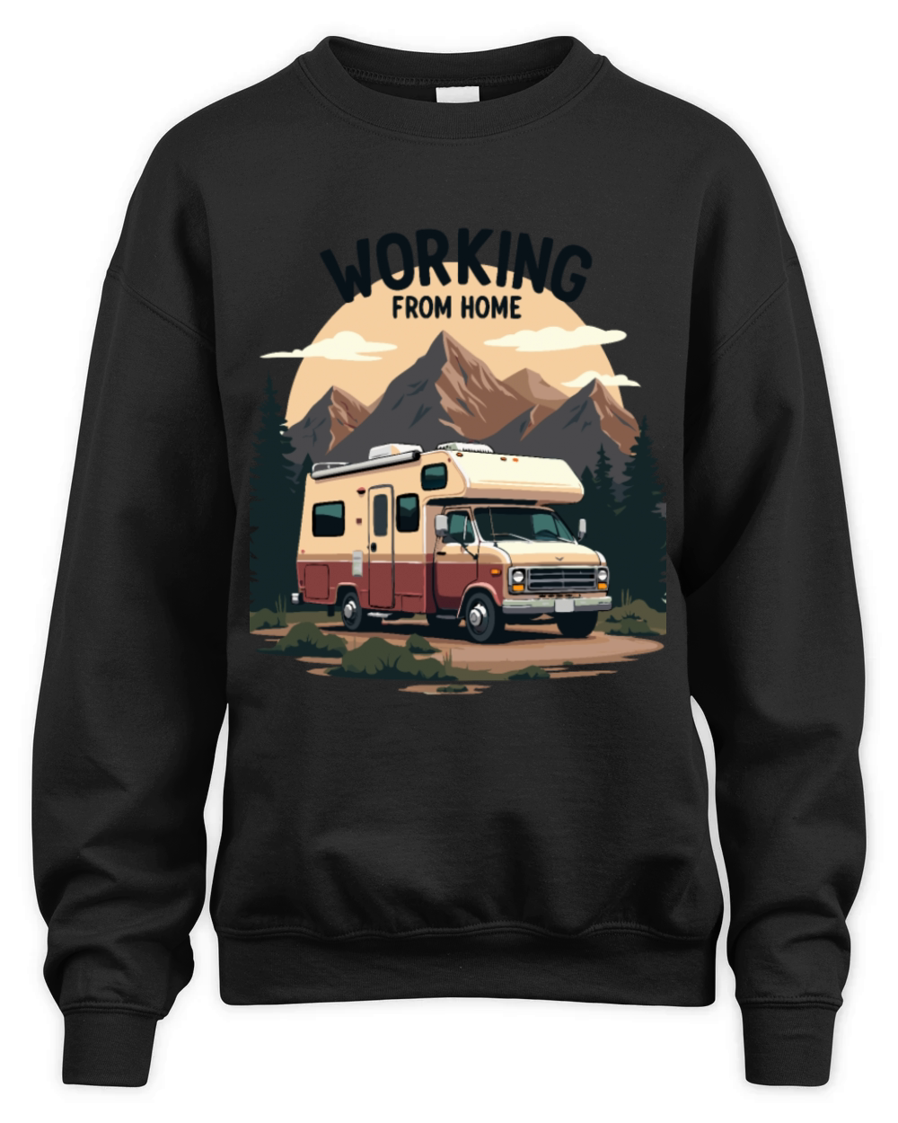 Working from Home RV Adventure Unisex Premium Crewneck Sweatshirt