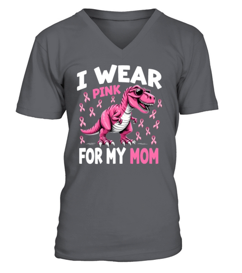 Breast Cancer Pink Awareness Design V-Neck T-shirt