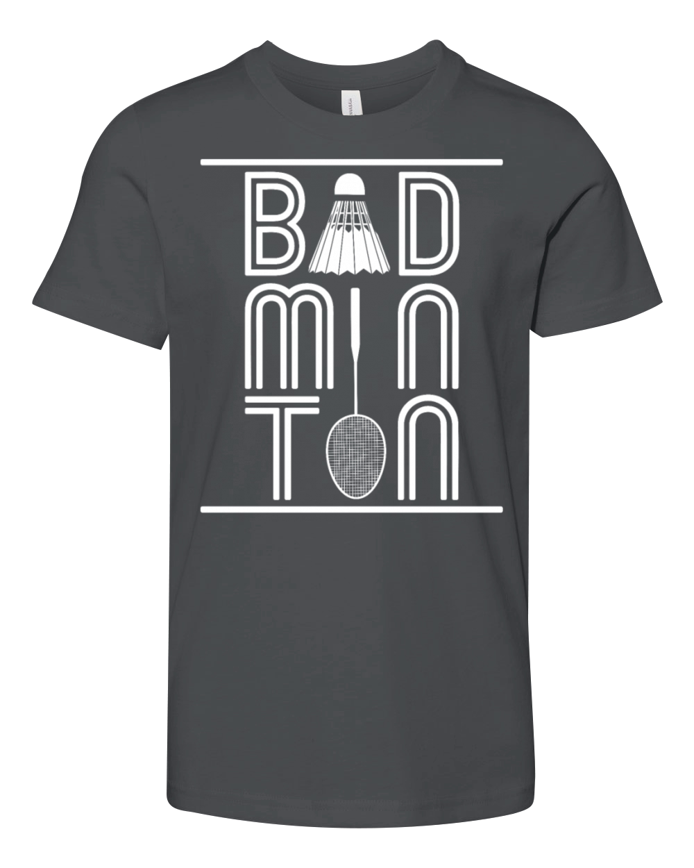 Racquet Shuttlecock Player Badminton Youth Unisex Jersey Tee