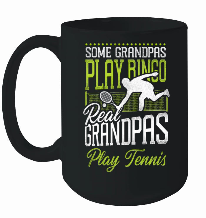 Funny Tennis Player Racket Grandpa Ceramic Mug