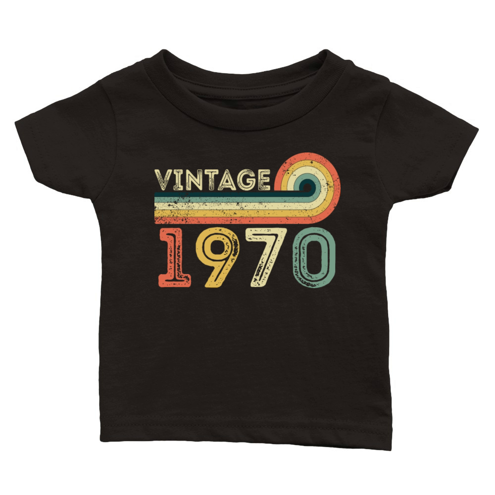 Vintage 1970 Born in 1970 Birthday Gift Classic Baby Crewneck T-shirt