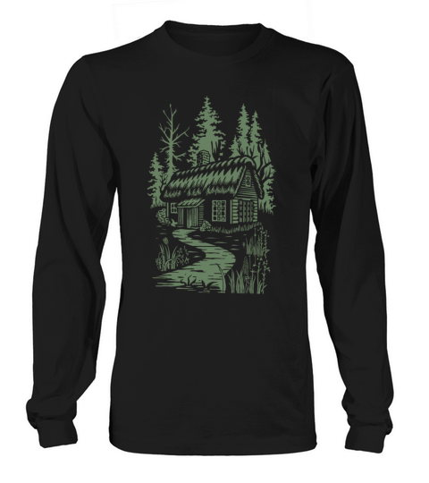 Dark Cottagecore Forest Cabin Fantasy Long sleeved Unisex