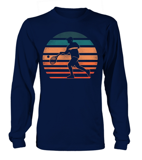 Funny Tennis Player Racket Retro Long sleeved Unisex