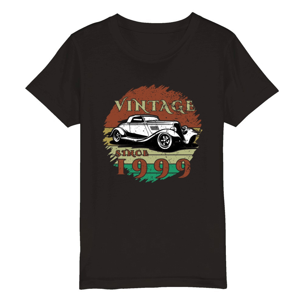 25th birthday Classic Car - Vintage since 1999 Organic Kids Crewneck T-shirt