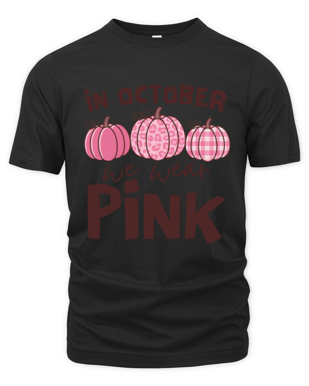 In October We Wear Pink Pumpkins Organic Unisex T-shirt