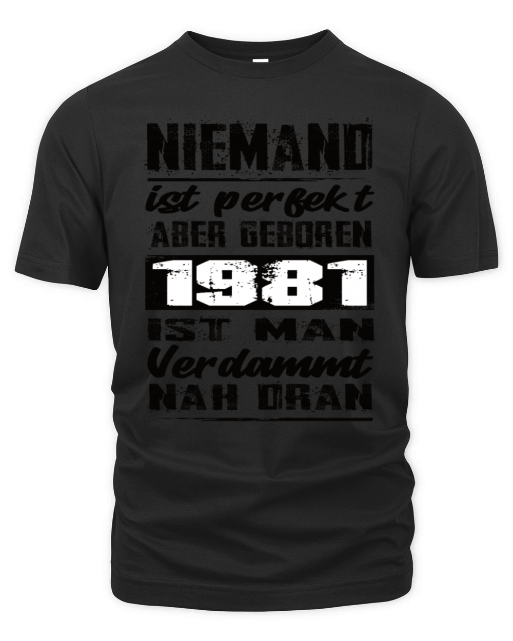 Nobody Is Perfect But Born 1981 Birthday Organic Unisex T-shirt