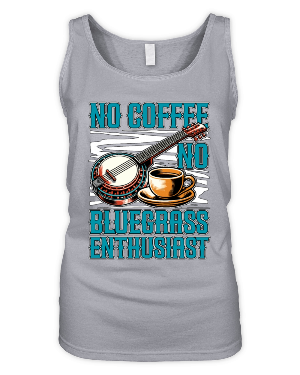 Bluegrass Music No Coffee No Musician Coffee Lover Organic Women's Tank Top