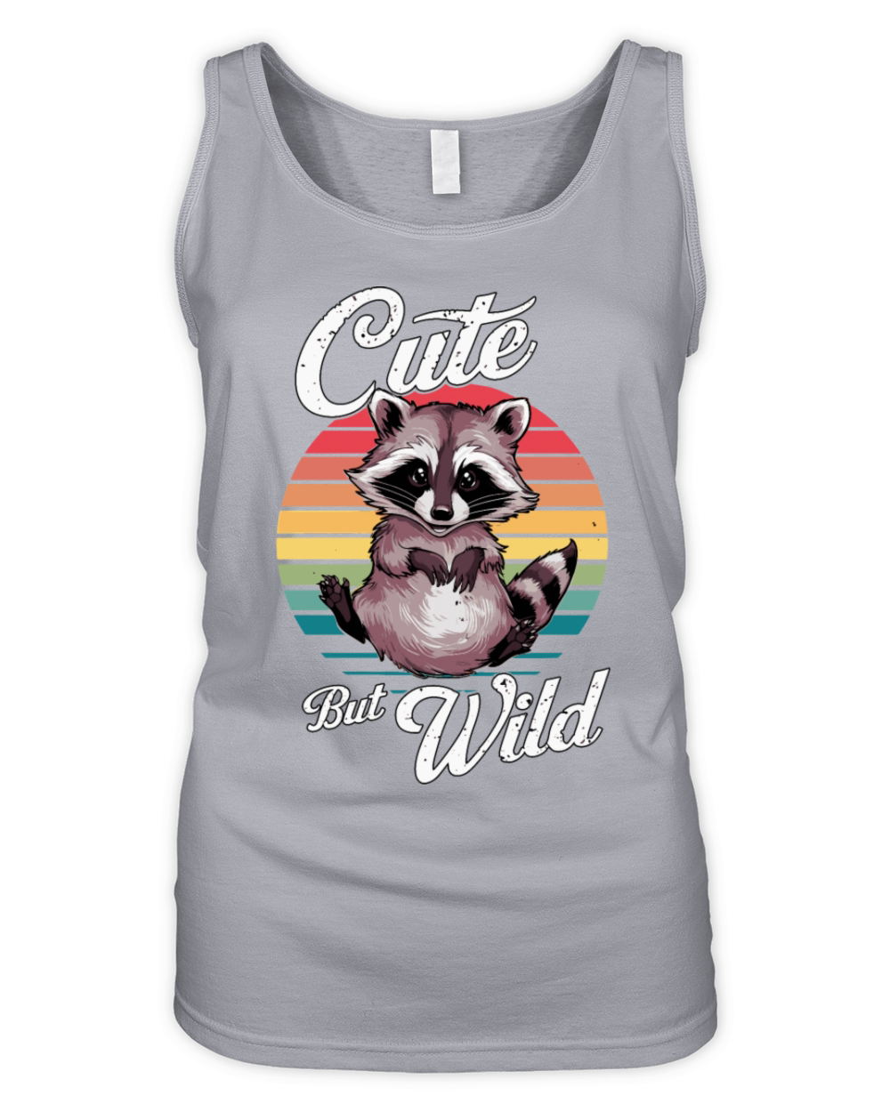 Cute but Wild Raccoon Retro Animal Humor Organic Women's Tank Top
