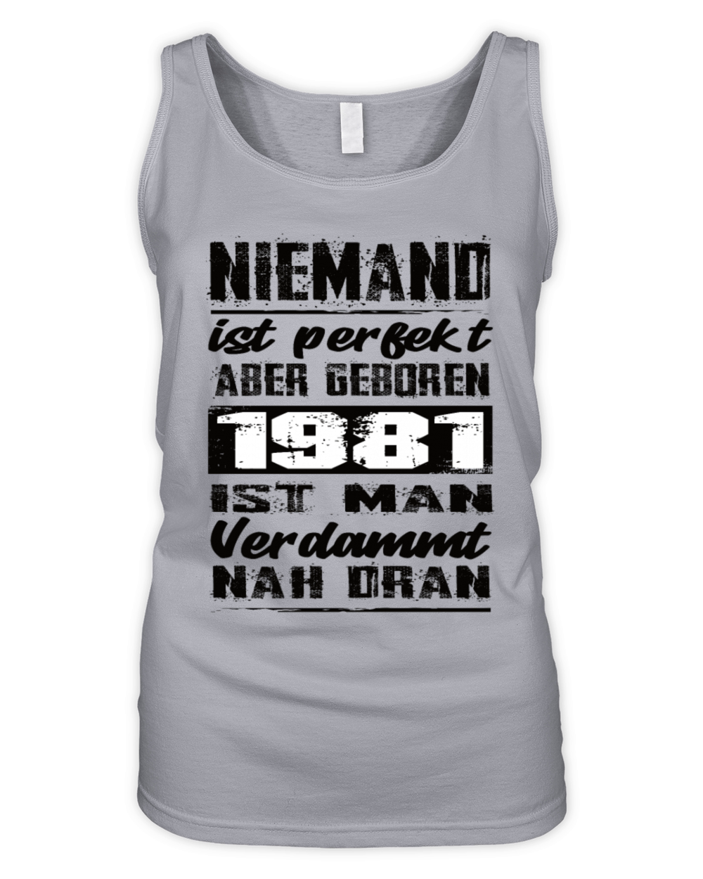 Nobody Is Perfect But Born 1981 Birthday Organic Women's Tank Top