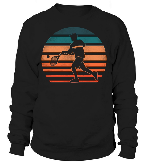 Funny Tennis Player Racket Retro Sweatshirt Unisex