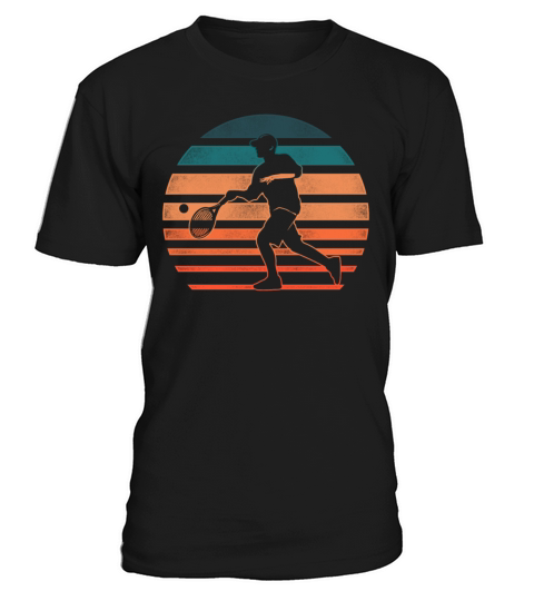 Funny Tennis Player Racket Retro T-Shirt Unisex