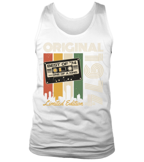 1974 Jahrgang geboren Vintage Retro Geburtstag Tank Top Unisex