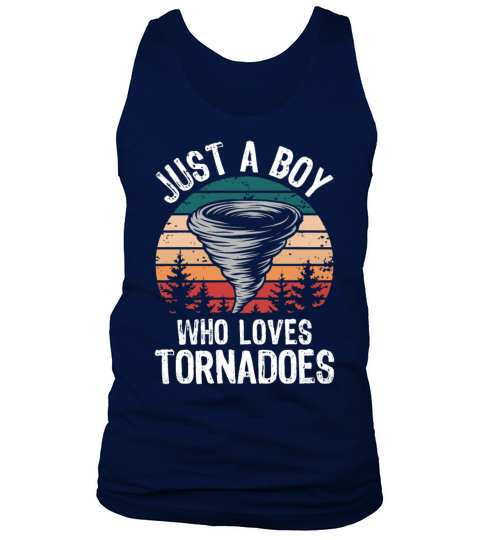 Just a Boy Who Loves Tornadoes Vintage Weather Tank Top Unisex