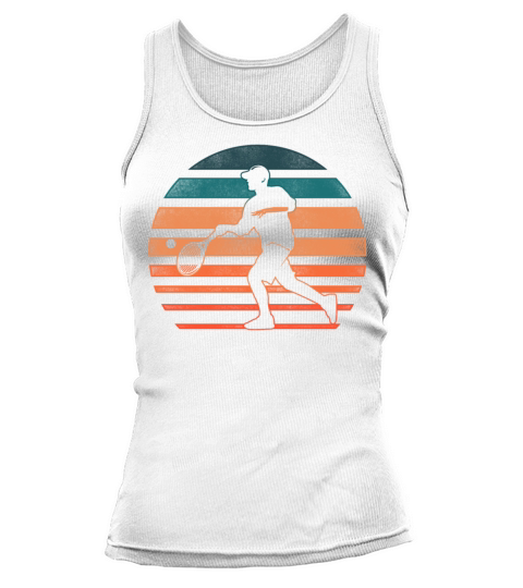 Funny Tennis Player Racket Retro Tank top Woman