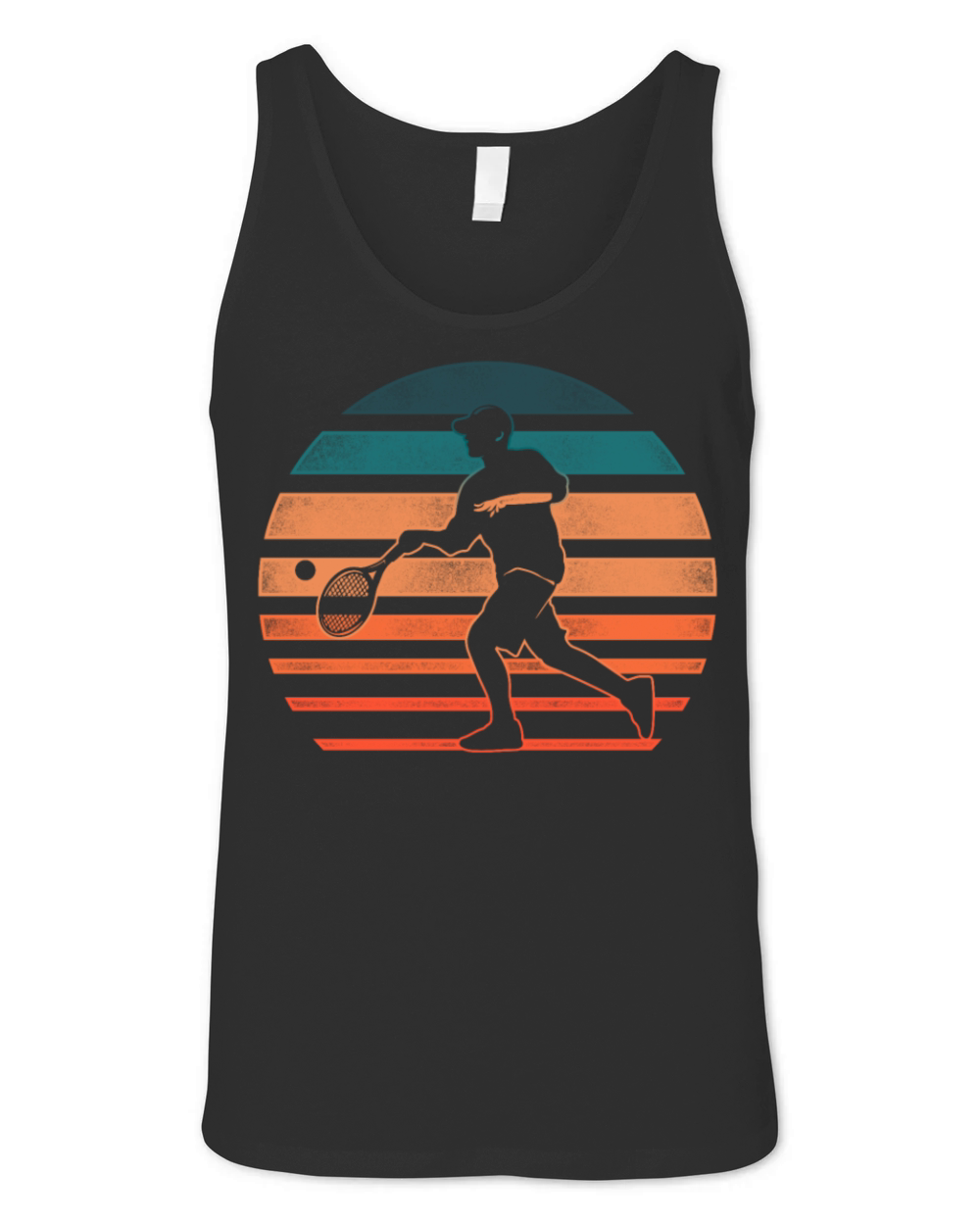 Funny Tennis Player Racket Retro Unisex Jersey Tank