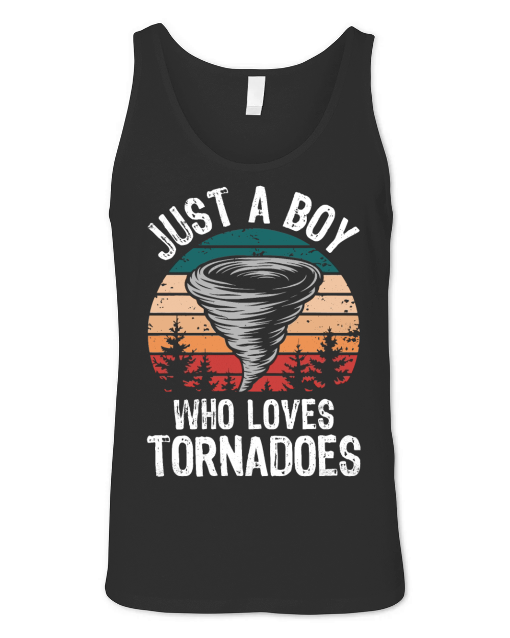 Just a Boy Who Loves Tornadoes Vintage Weather Unisex Jersey Tank