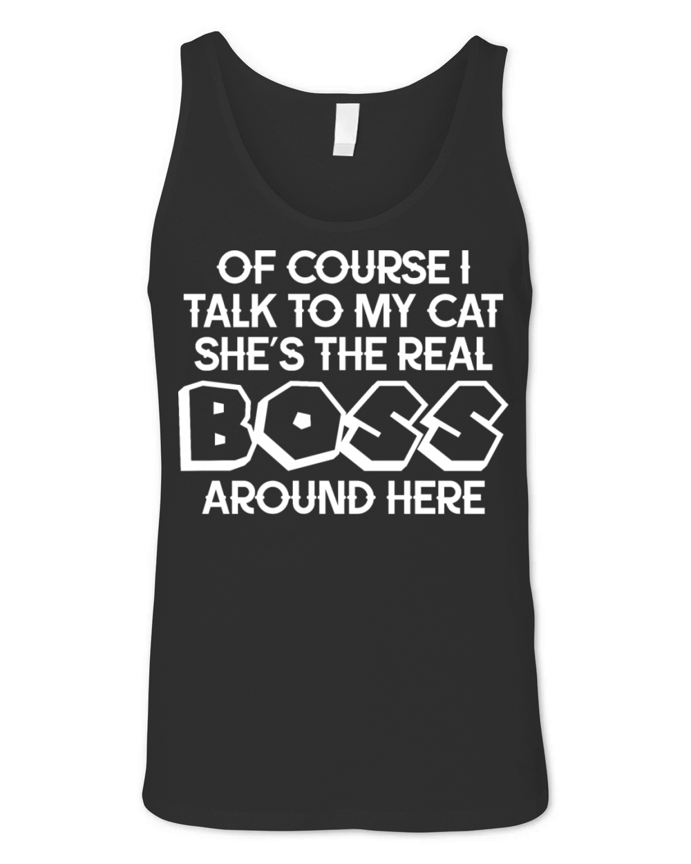 Of Course I Talk to My Cat Unisex Jersey Tank