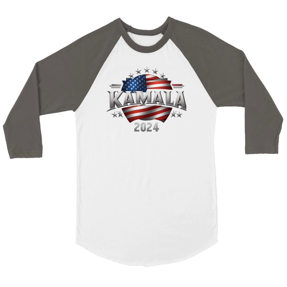 Kamala Harris 2024 For President Join the Campaign Unisex ¾ sleeve Raglan T-shirt