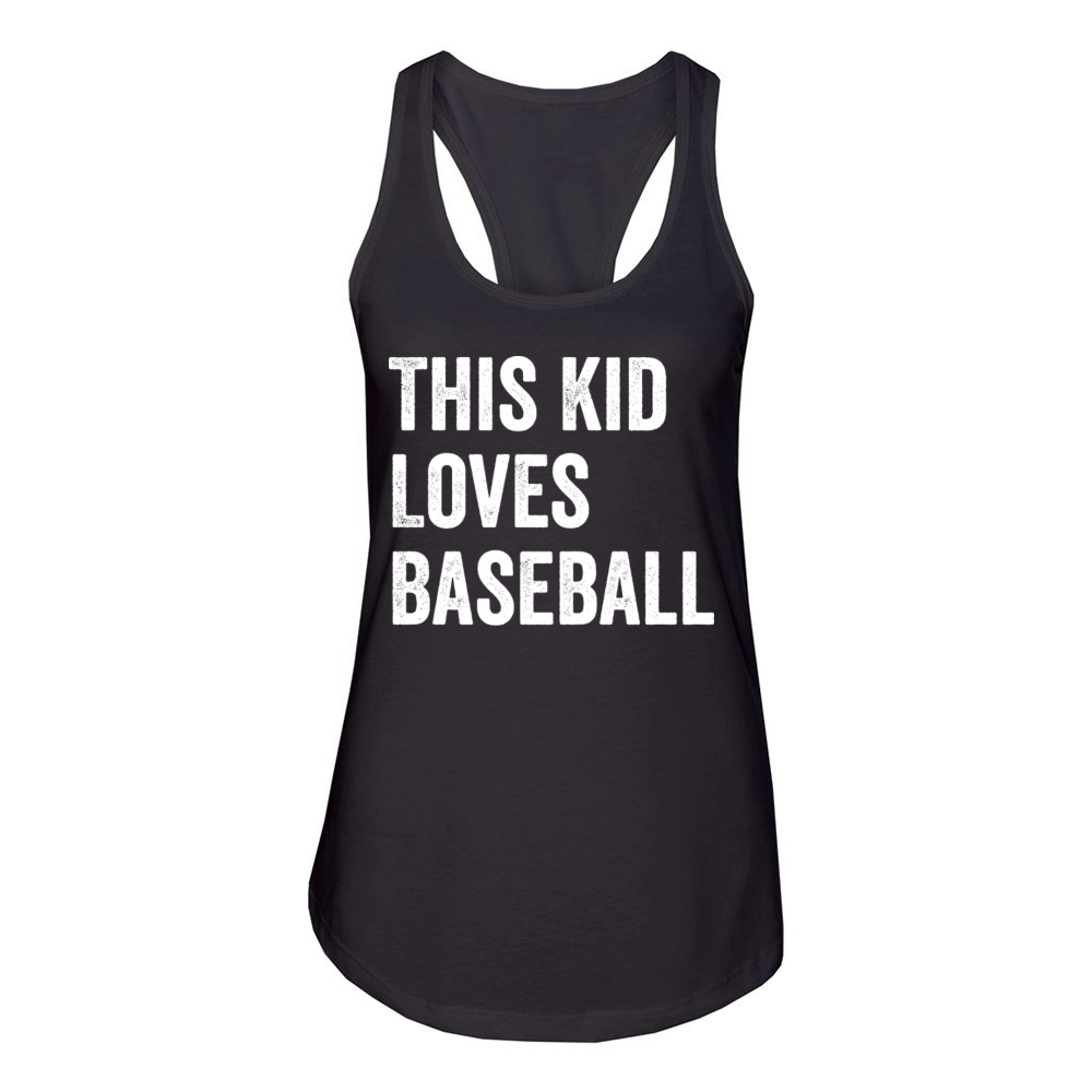 This Kid Loves Baseball Lover Women's Racerback Tank