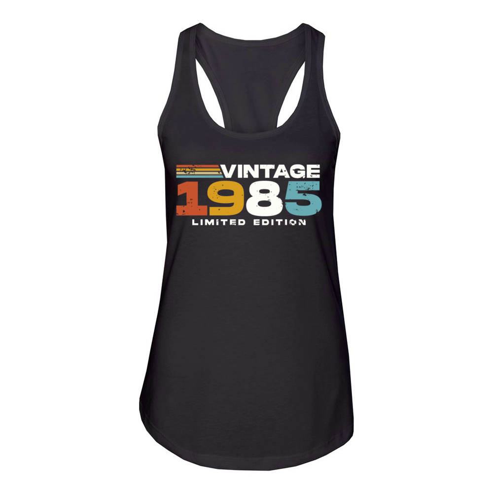 Vintage 1985 Retro 40th Birthday Women's Racerback Tank