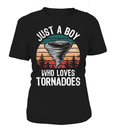 Just a Boy Who Loves Tornadoes Vintage Weather Women's T-Shirt