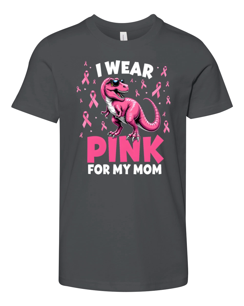 Breast Cancer Pink Awareness Design Youth Unisex Jersey Tee