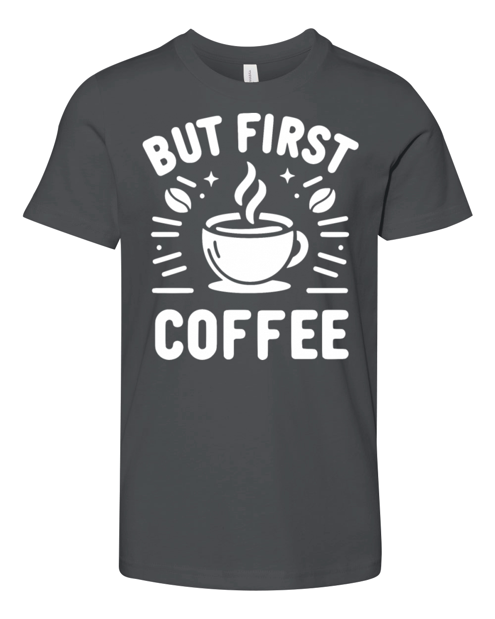 But First Coffee Youth Unisex Jersey Tee
