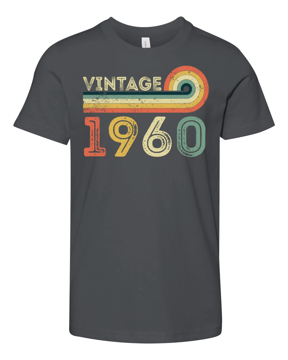Vintage 1960 Born in 1960 Birthday Gift Youth Unisex Jersey Tee