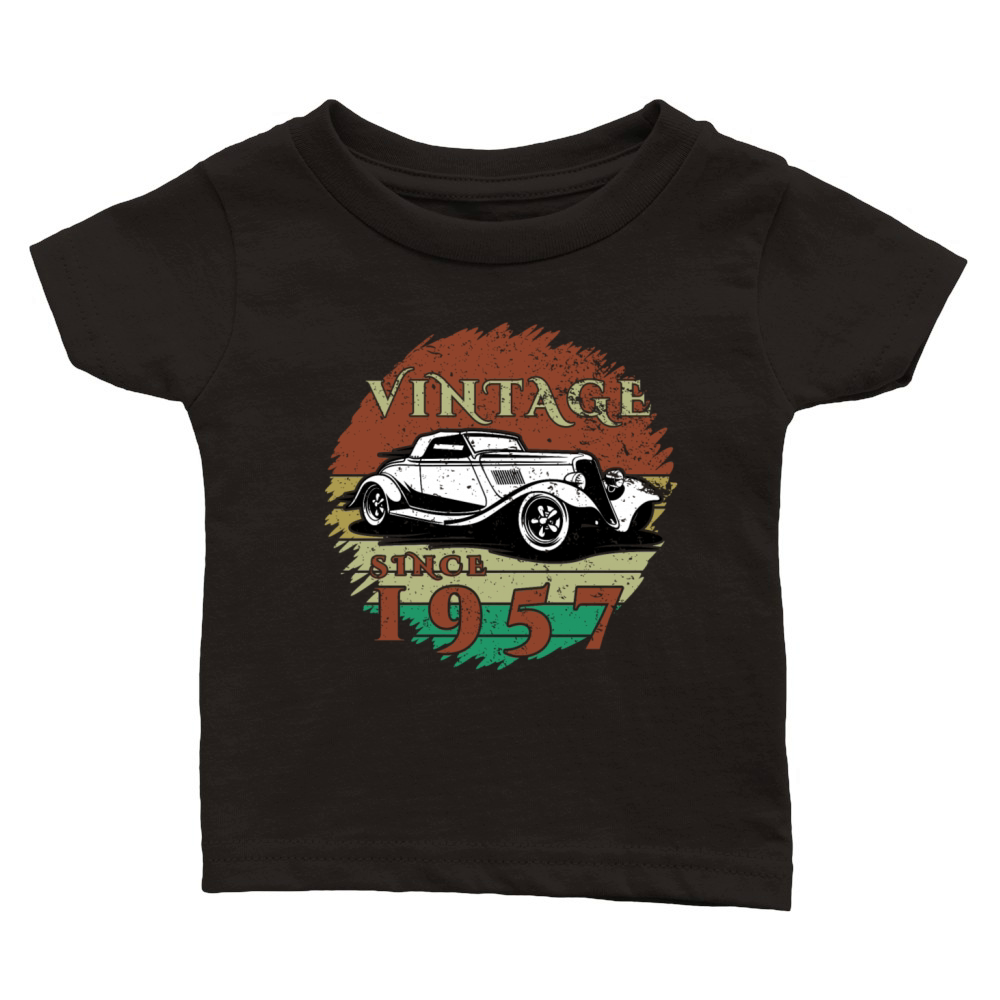 67th birthday Classic Car - Vintage since 1957 Classic Baby Crewneck T-shirt