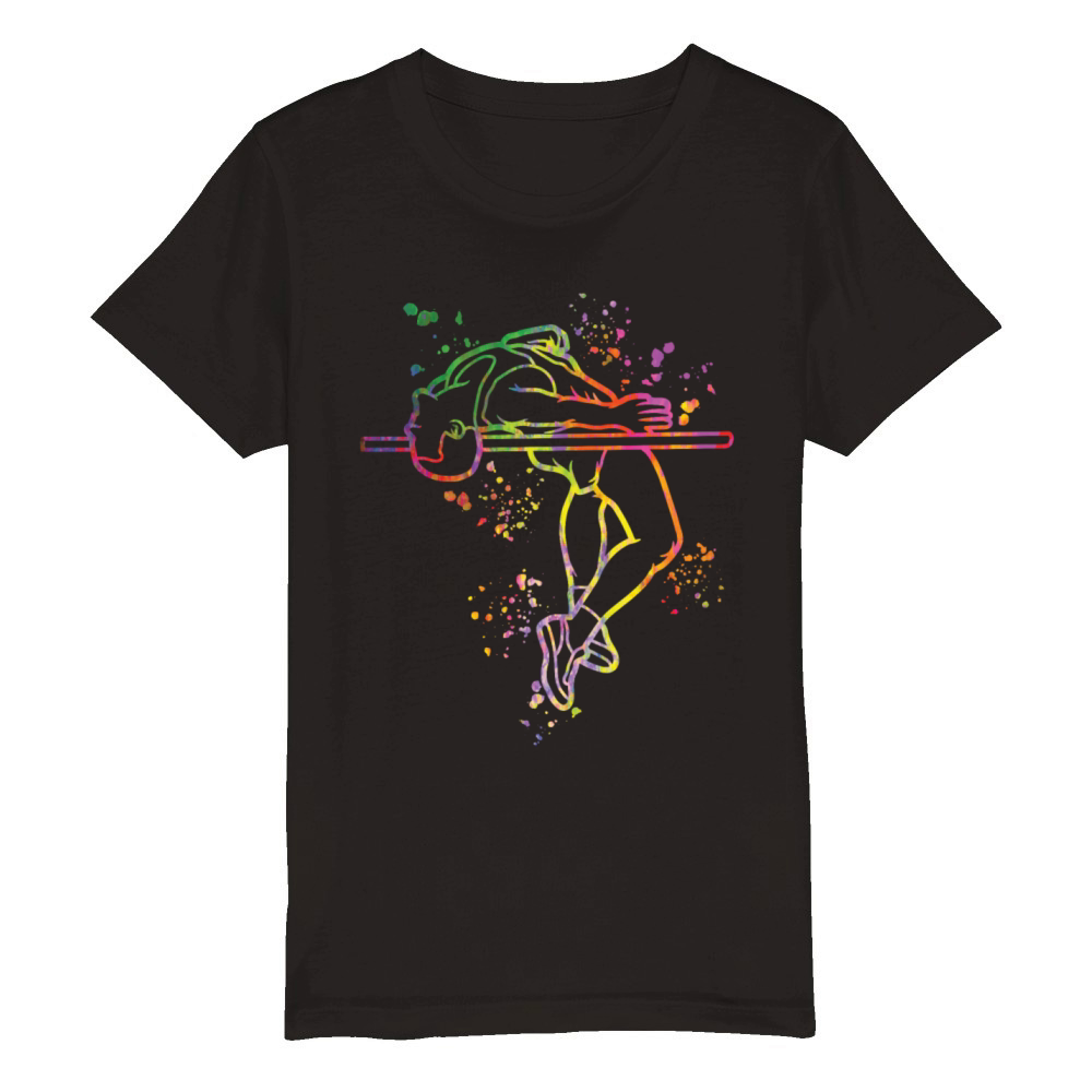 High Jumper High Jumping High Jump Organic Kids Crewneck T-shirt