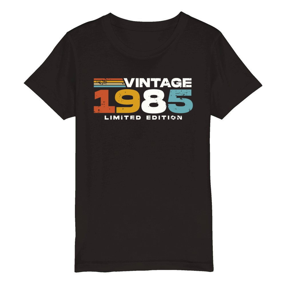 Vintage 1985 Retro 40th Birthday Organic Kids Crewneck T-shirt