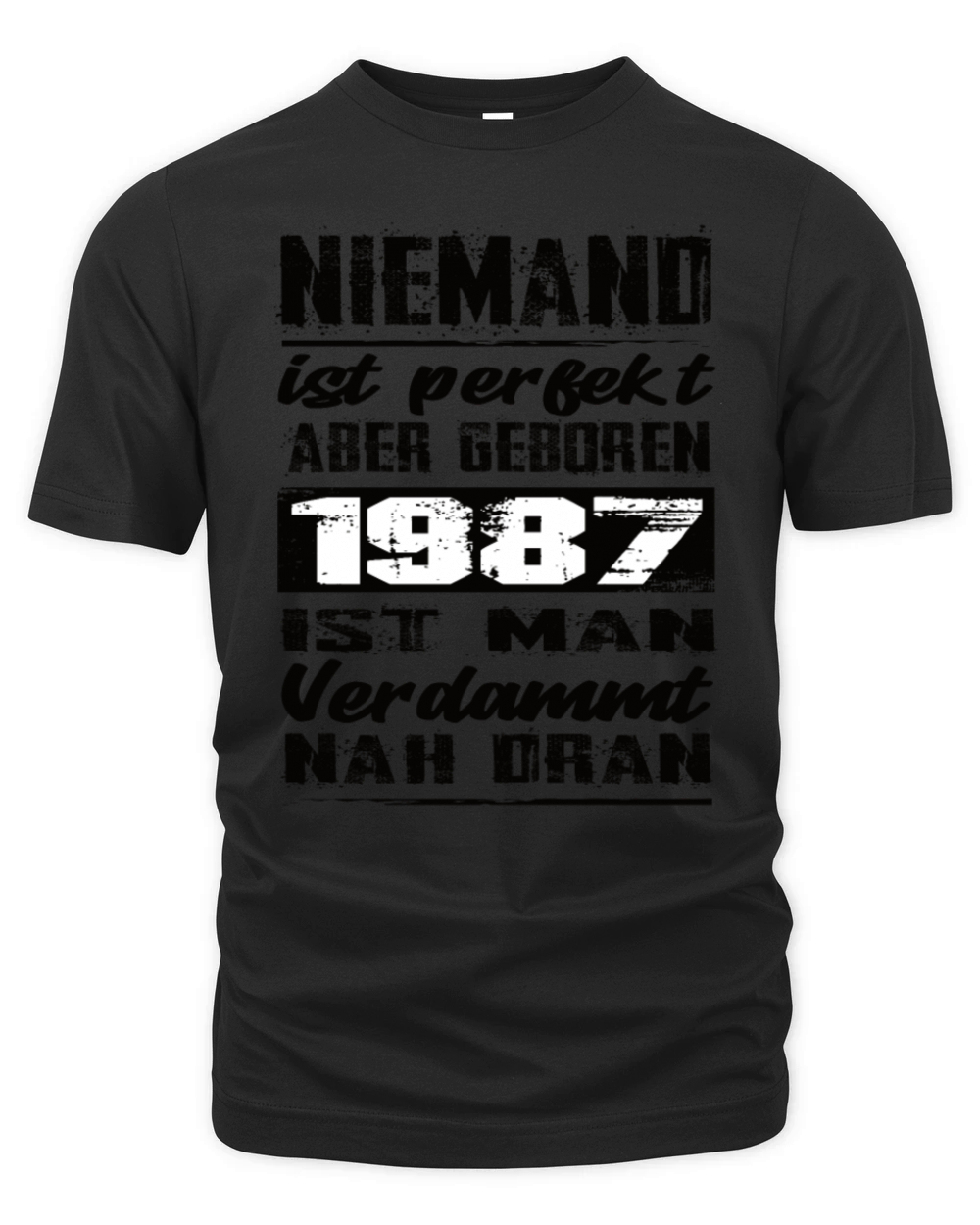 Nobody Is Perfect But Born 1987 Birthday Organic Unisex T-shirt